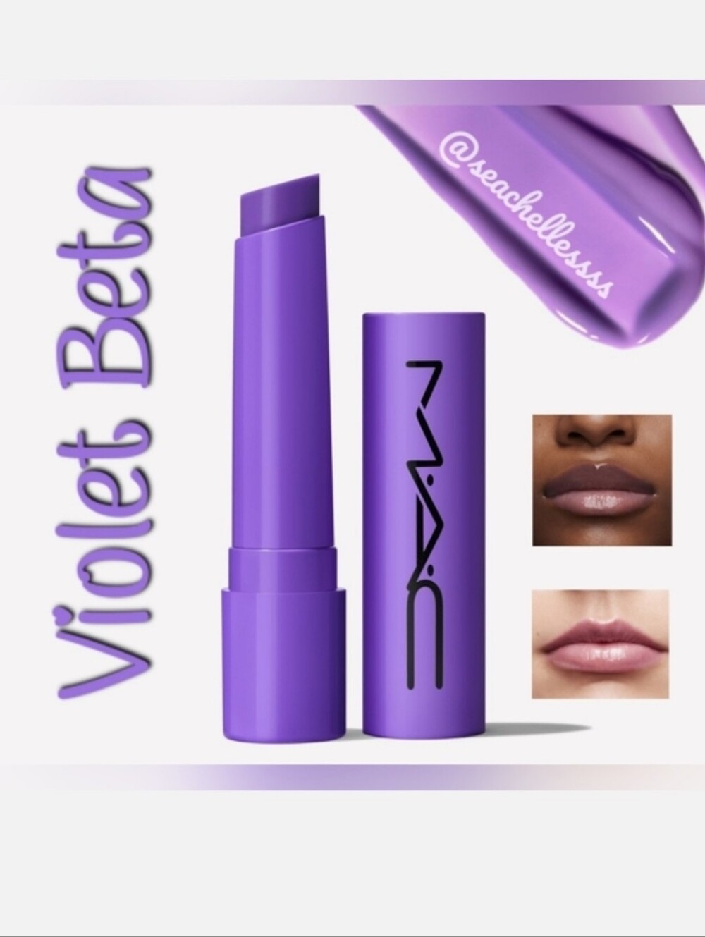 Mac Cosmetics Squirt Plumping Gloss Stick | Violet Beta | Brand New in Box